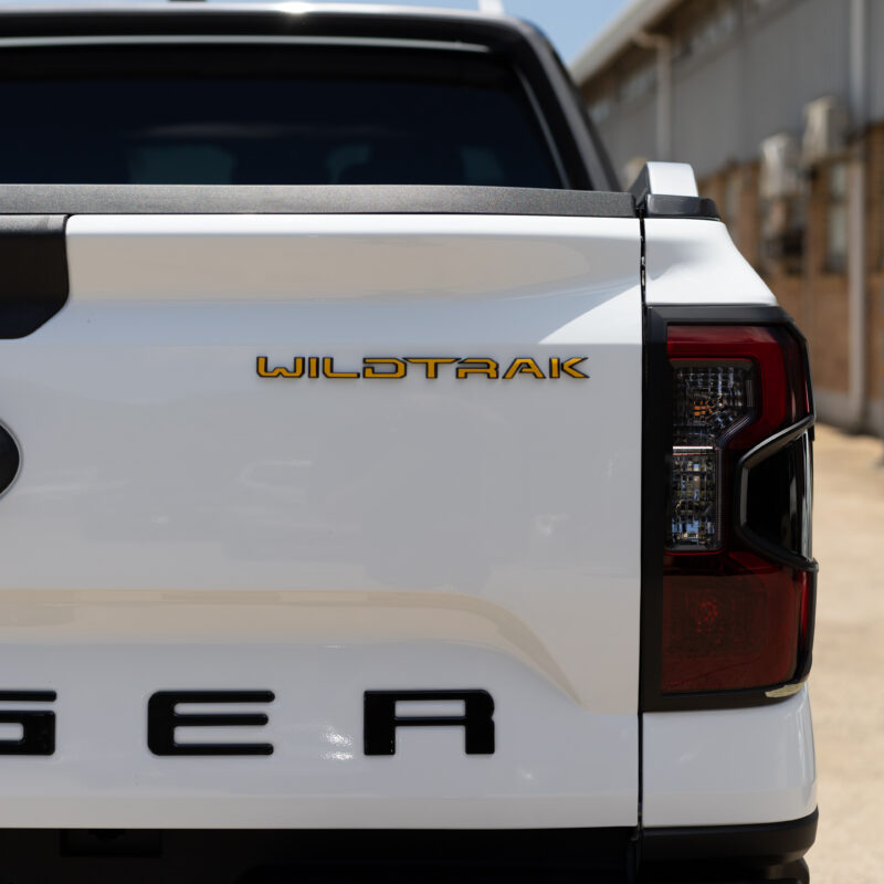 Ford Ranger Wildtrak Gel Badge Overlay – Black/Charcoal, Front & Rear & Steering Wheel